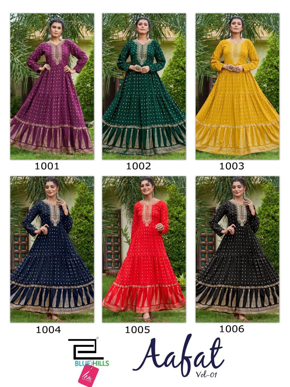 Blue Hills Aafat 1 Ethnic Wear Long Anarakali Gown Collection